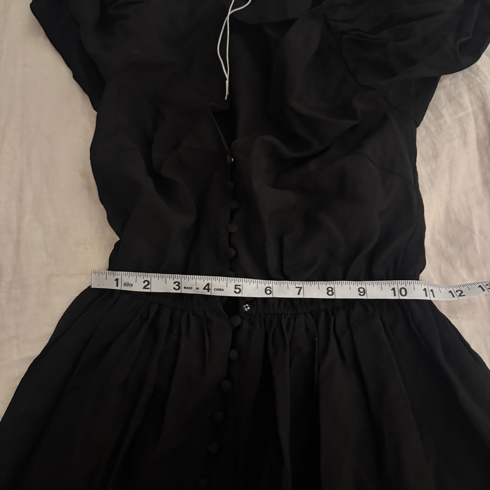 Stockholm Atelier Dress Womens Size 0 Button Down Black Maxi V Neck Lightwait - Picture 11 of 14